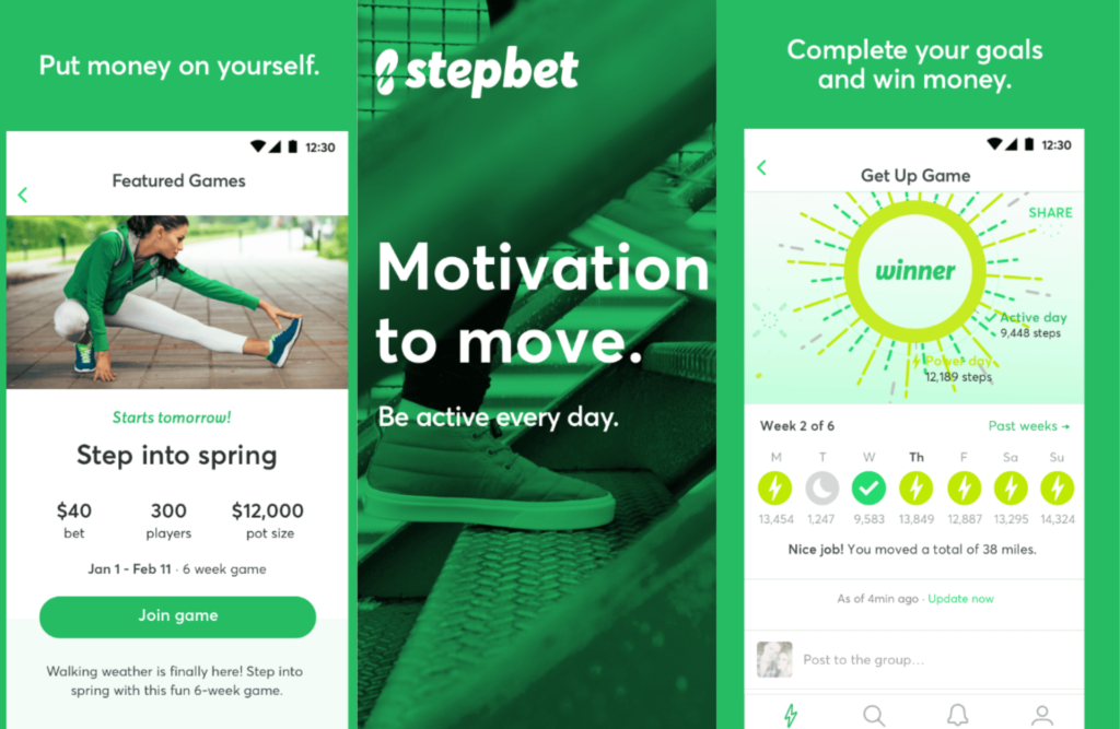Gagner de l'argent en marchant -
StepBet Application