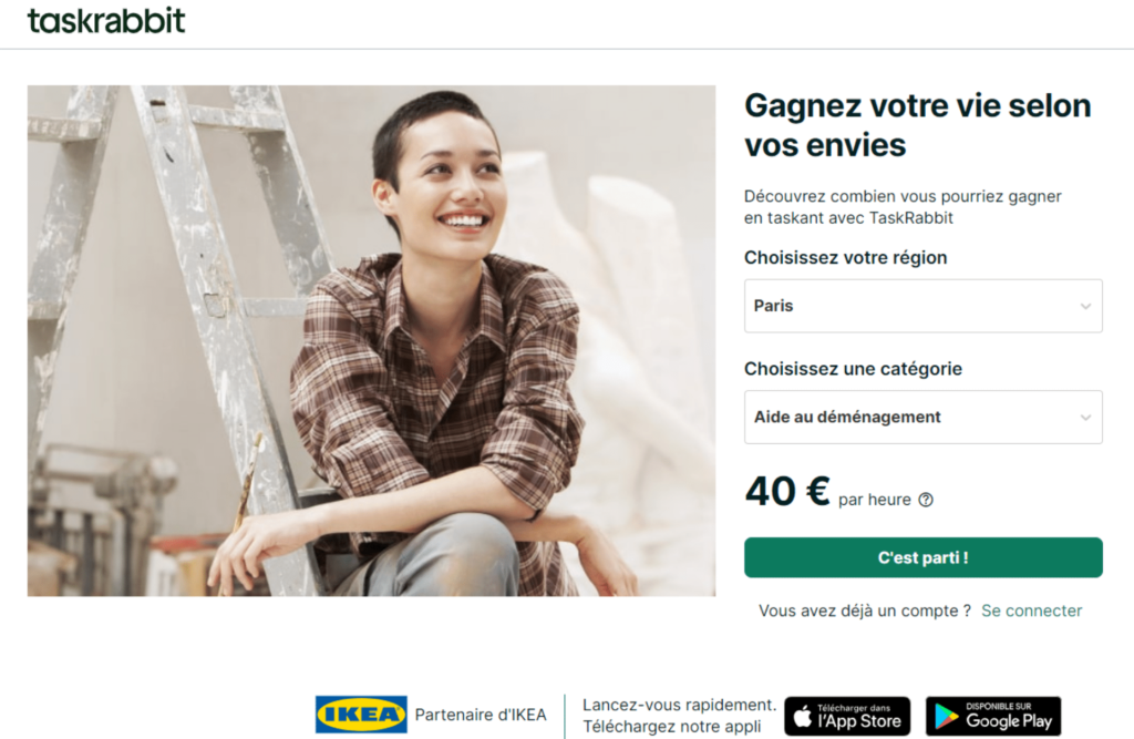 Gagner 100 euros - Qu'est ce que TaskRabbit ?